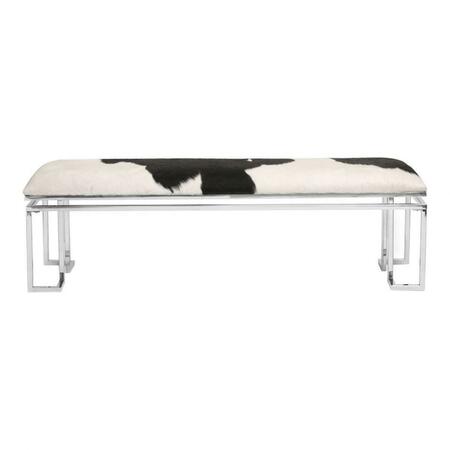 MOES HOME COLLECTION 18.5 x 60 x 16 in. Appa Bench - Silver OT-1006-30
